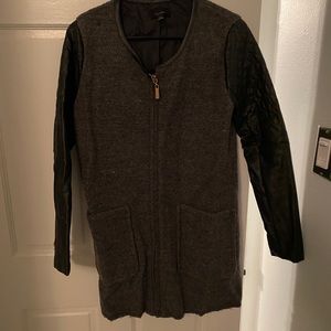 Wool and Faux Leather Jacket